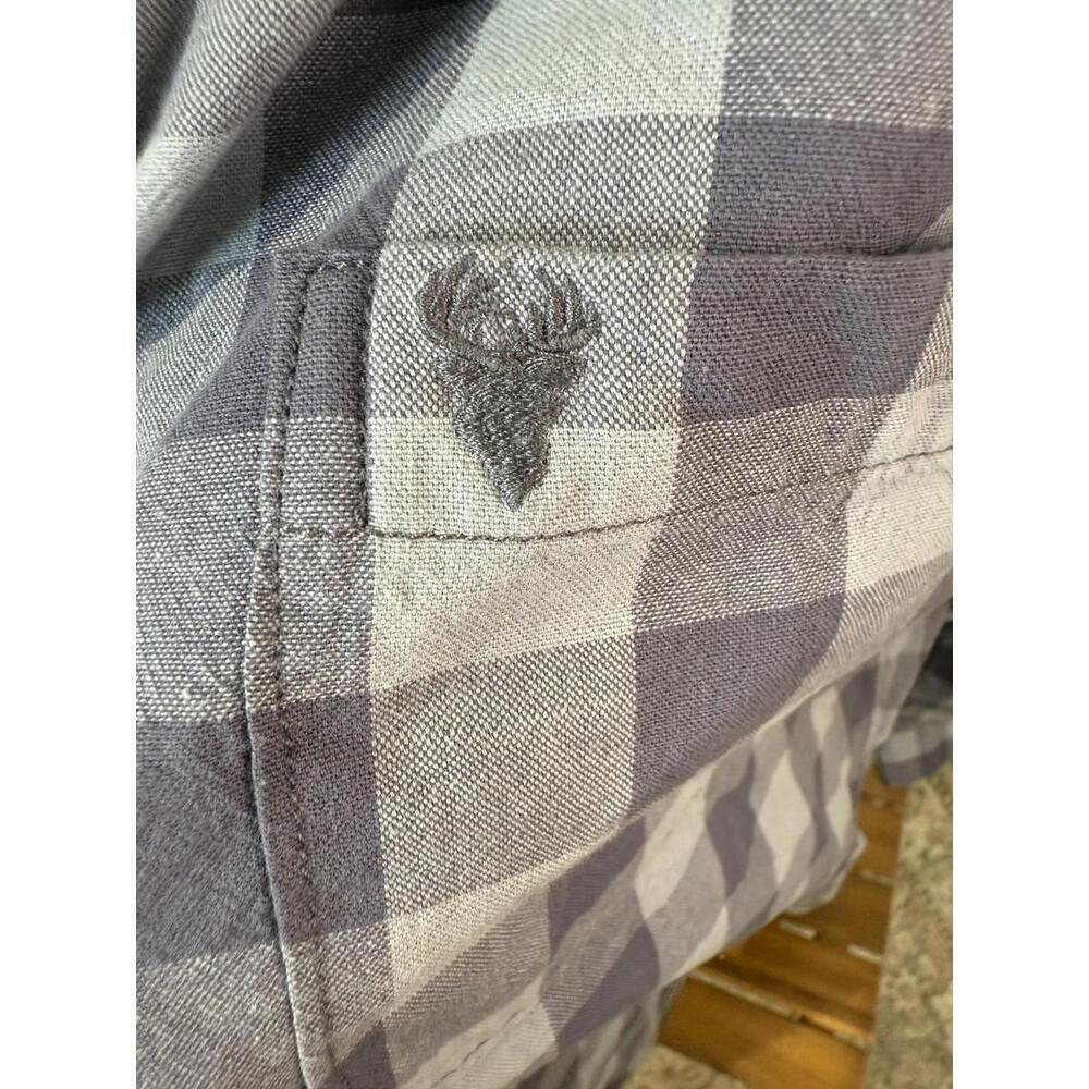 Roebuck & Co Shirt Mens XL Blue Plaid Long Sleeve Button Down Collared Pocket - Picture 3 of 6